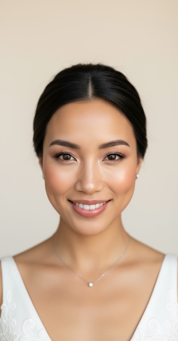 After Rose Bun For Bride